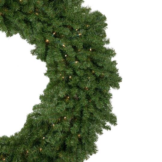 7ft. Pre-Lit Commercial Canadian Pine Artificial Christmas Wreath